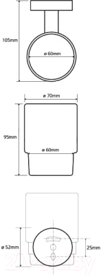 Стакан для зубной щетки и пасты Bemeta Trend-I 104110018F