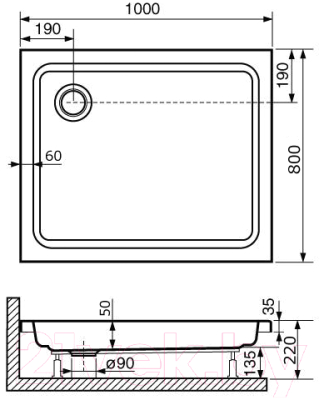 Душевой поддон RGW Style / 16180280-11