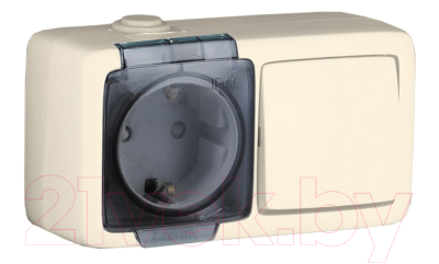 Блок выключатель+розетка Hegel БА16-211-01 - фото