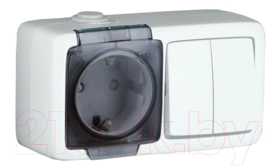 Блок выключатель+розетка Hegel БА16-212 - фото