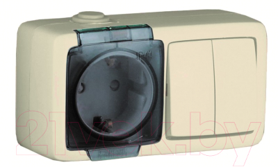 Блок выключатель+розетка Hegel БА16-212-01 - фото