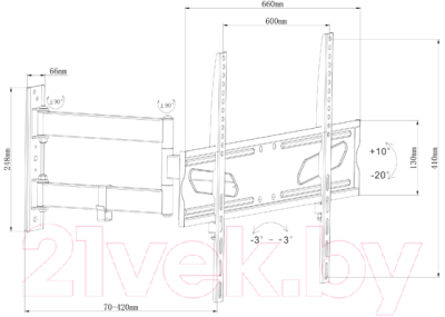 Кронштейн для телевизора MasterKron UPA52-463