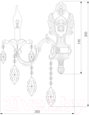 Бра Евросвет Veletta 10108/1 Strotskis