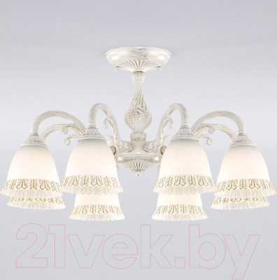 Люстра Евросвет Campina 60107/8 (белый с золотом) - фото