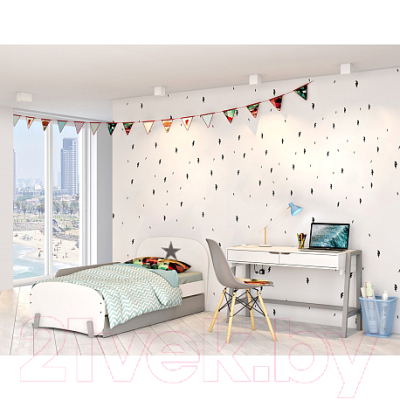 Письменный стол Polini Kids Mirum 1440 (белый/серый)