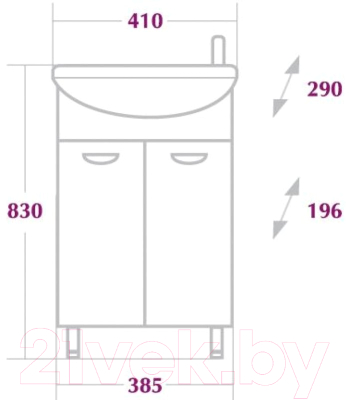 Тумба под умывальник Onika Азов 40.10 (104001)