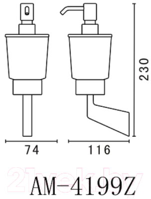 Дозатор для жидкого мыла Art&Max Techno AM-E-4199Z 