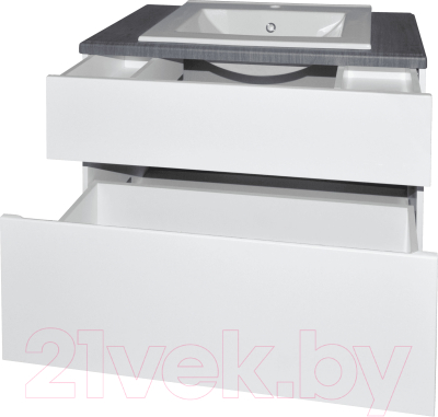 Тумба с умывальником Гамма Люкс 2 П-90 (дуб шато)