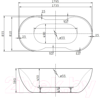 Ванна акриловая BelBagno BB28