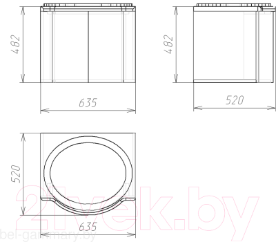 Тумба с умывальником Гамма Люкс 4П - 65