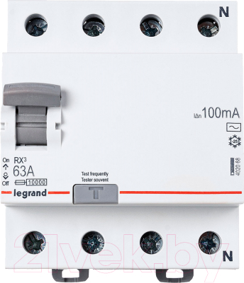 Устройство защитного отключения Legrand RX3 4P 63A 100mA 10kA AC / 402068 - фото