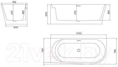 Ванна акриловая BelBagno BB410-1500-780-L