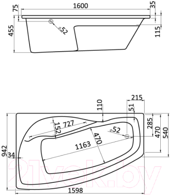 Ванна акриловая Santek Майорка XL 160x95 L (с каркасом и экраном)