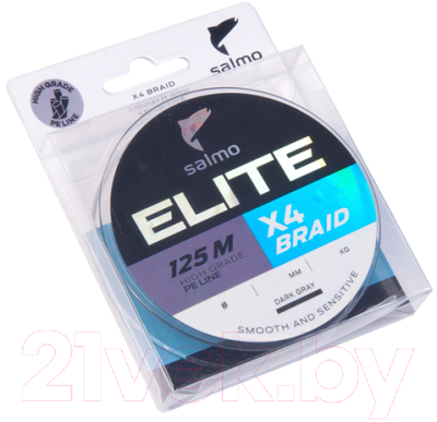 Леска плетеная Salmo Elite x4 Braid Dark Gray 125/014 / 4950-014 - фото