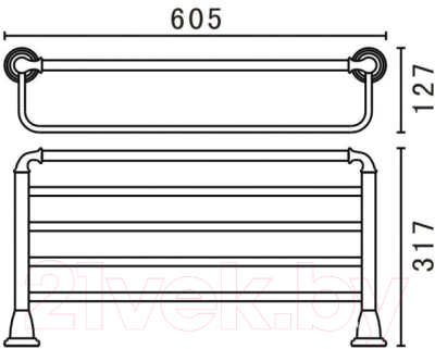 Полка для ванной Art&Max Bianchi AM-E-2610-Br