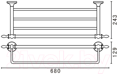 Полка для ванной Art&Max Bohemia AM-4222-Cr 