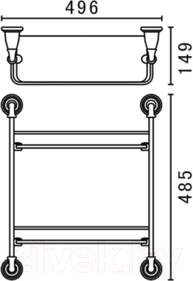 Полка для ванной Art&Max Bianchi AM-3684AW-Do