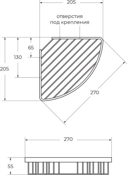 Полка для ванной Art&Max AM-F-8936-Do