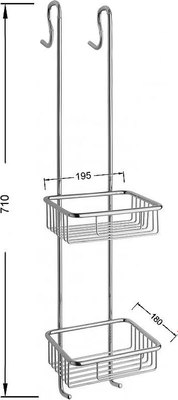 Полка для ванной Art&Max AM-G-2932-Cr