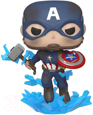 Фигурка коллекционная Funko Marvel Avengers Endgame Capt A w/BrokenShield&Mjolnir 45137 - фото