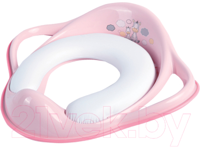 Детская накладка на унитаз Maltex Зебра / 6181 (розовый) - фото