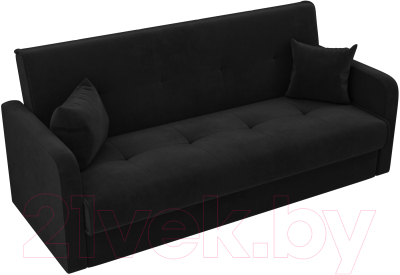 Диван Лига Диванов Надежда 72 / 103077 (велюр, черный)