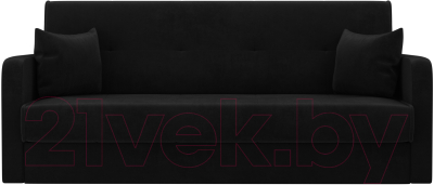 Диван Лига Диванов Надежда 72 / 103077 (велюр, черный)