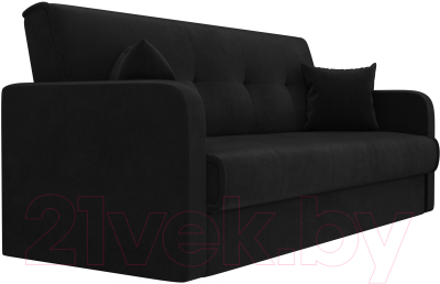 Диван Лига Диванов Надежда 72 / 103077 (велюр, черный)
