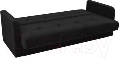 Диван Лига Диванов Надежда 72 / 103077 (велюр, черный)
