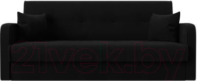 Диван Лига Диванов Надежда 72 / 103082 (микровельвет, черный)
