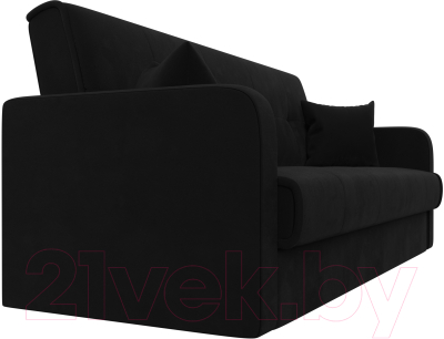 Диван Лига Диванов Надежда 72 / 103082 (микровельвет, черный)