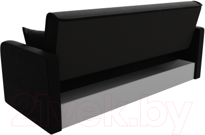 Диван Лига Диванов Надежда 72 / 103082 (микровельвет, черный)