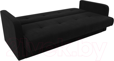 Диван Лига Диванов Надежда 72 / 103082 (микровельвет, черный)