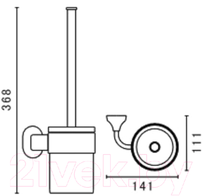 Ершик для унитаза Art&Max Ovale AM-E-4081