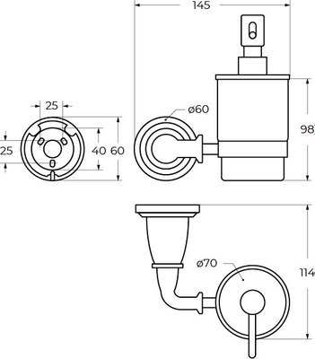 Дозатор для жидкого мыла Art&Max Bianchi AM-3698AW-Do