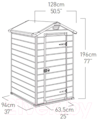 Сарай из пластика Keter Manor 4x3 / 17192190