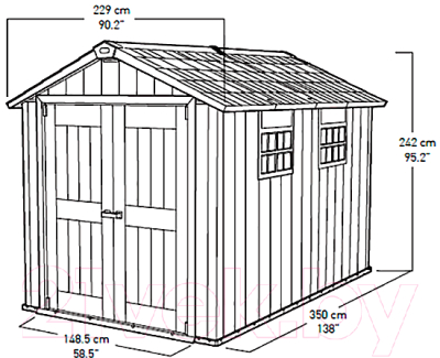 Сарай из ДПК Keter Oakland 7511 / 17201421
