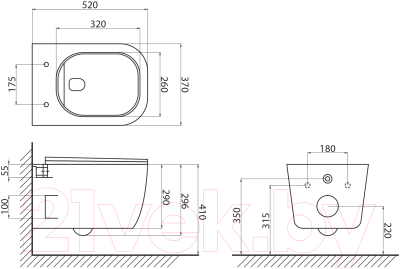Унитаз подвесной BelBagno Lago BB128CH