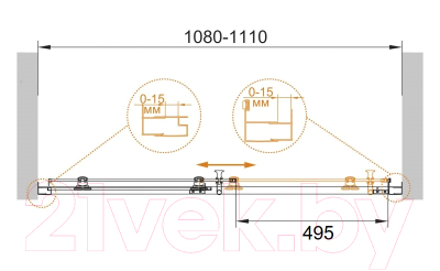 Душевая дверь Cezares ECO-O-BF-1-120-C-NERO