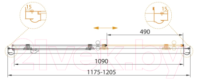 Душевая дверь Cezares GIUBILEO-BF-1-120-CP-G