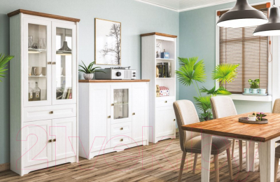 Шкаф с витриной Мебель-Неман Тиволи МН-035-08