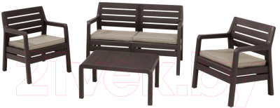 Комплект садовой мебели Keter Delano Set / 236022 (коричневый) - фото
