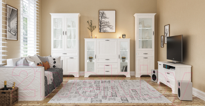 Шкаф с витриной Мебель-Неман Юнона МН-132-10