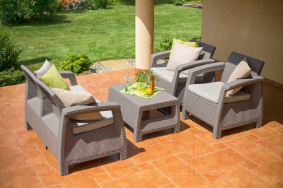 Комплект садовой мебели Keter Corfu Set / 227640