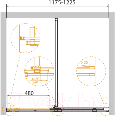 Душевая дверь Cezares STREAM-BF-1-120-C-Cr
