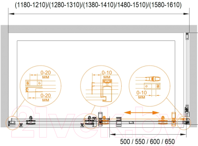 Душевая дверь Cezares Stylus-O-M-BF-1-150-C-Cr - фото