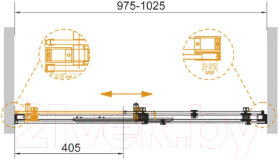 Душевая дверь Cezares STYLUS-SOFT-BF-1-100-C-Cr