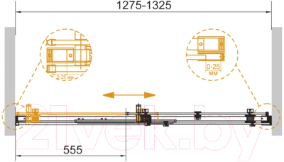 Душевая дверь Cezares STYLUS-SOFT-BF-1-130-C-Cr