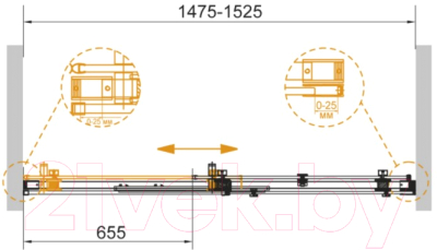 Душевая дверь Cezares STYLUS-SOFT-BF-1-150-C-Cr