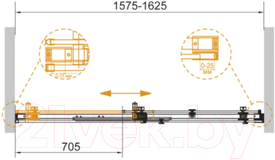 Душевая дверь Cezares STYLUS-SOFT-BF-1-160-C-Cr